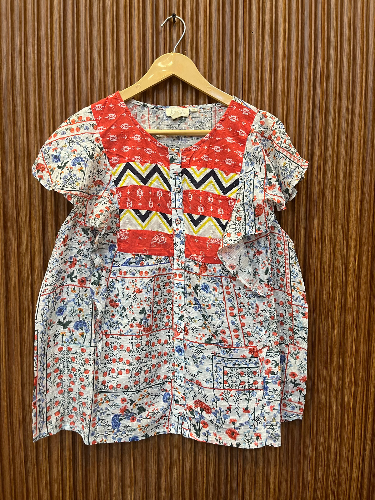 Chest 21 |  Length 26 | Womens Half Sleeve Western Top