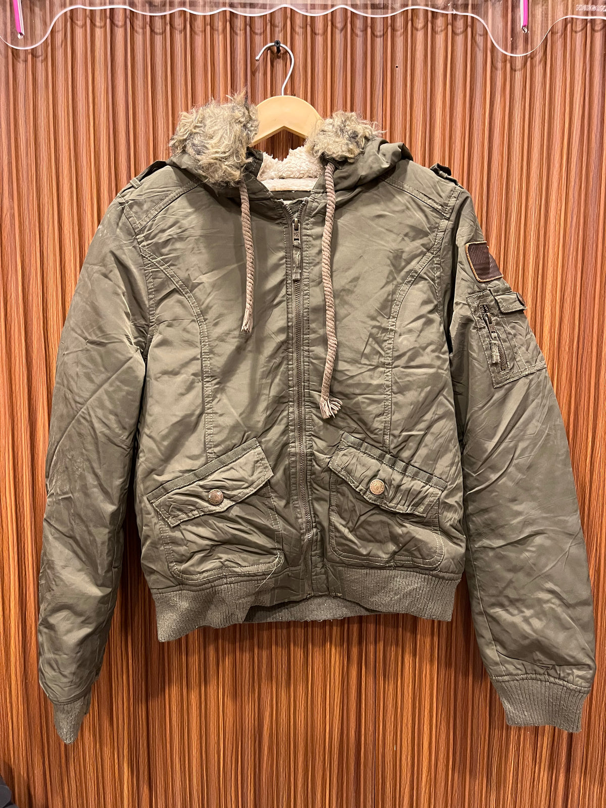 Chest 19 Length 23 | woman branded bumper jacket