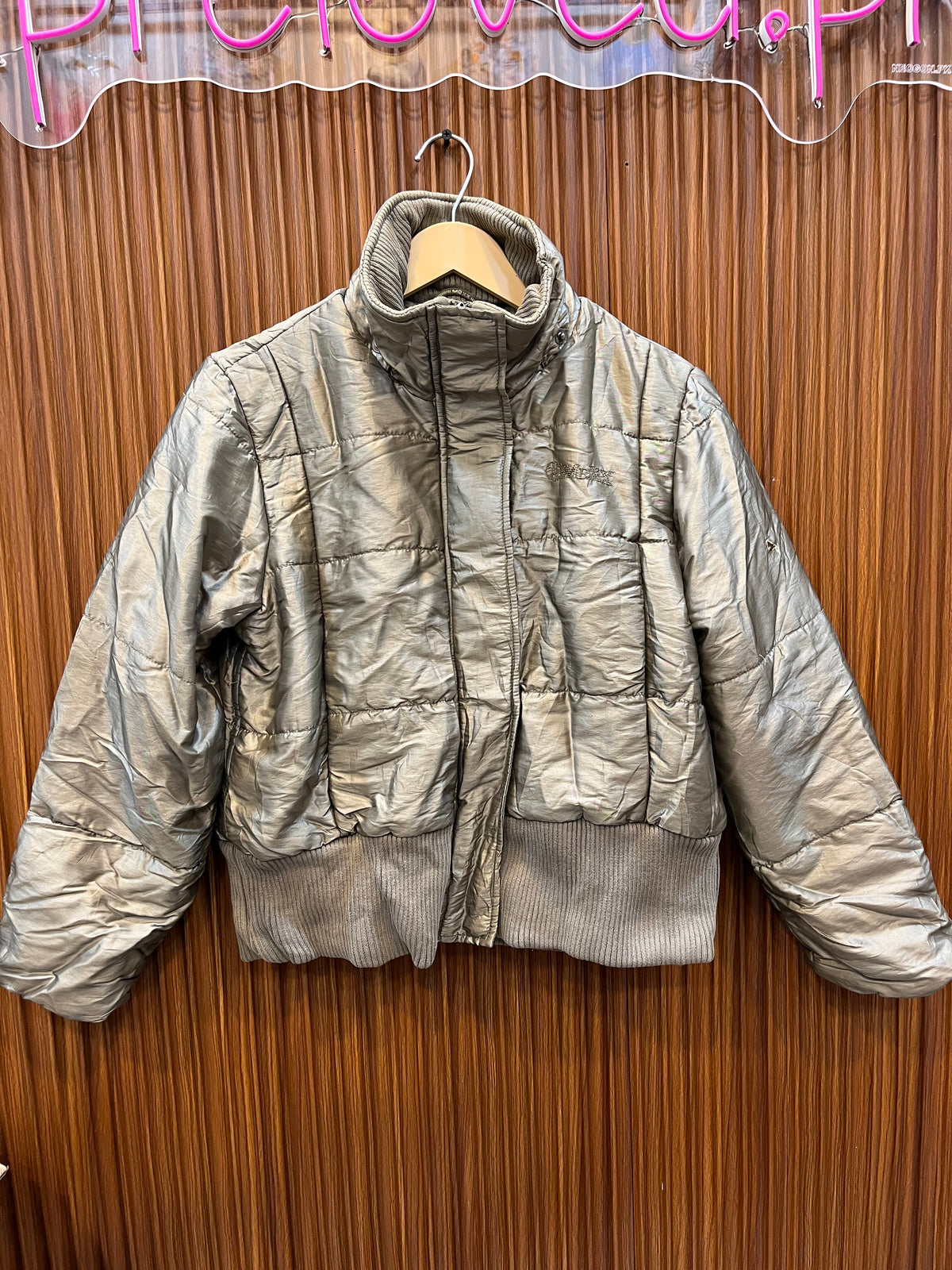 Chest 19 Length 21 | woman branded bumper jacket