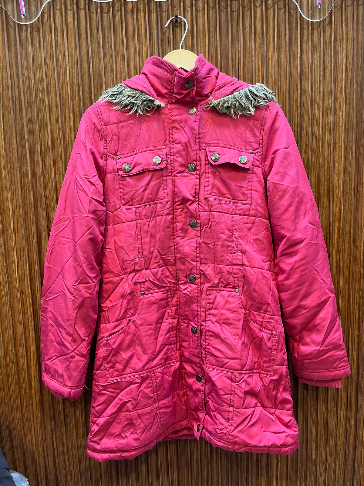Chest 19 Length 32 | woman branded bumper jacket