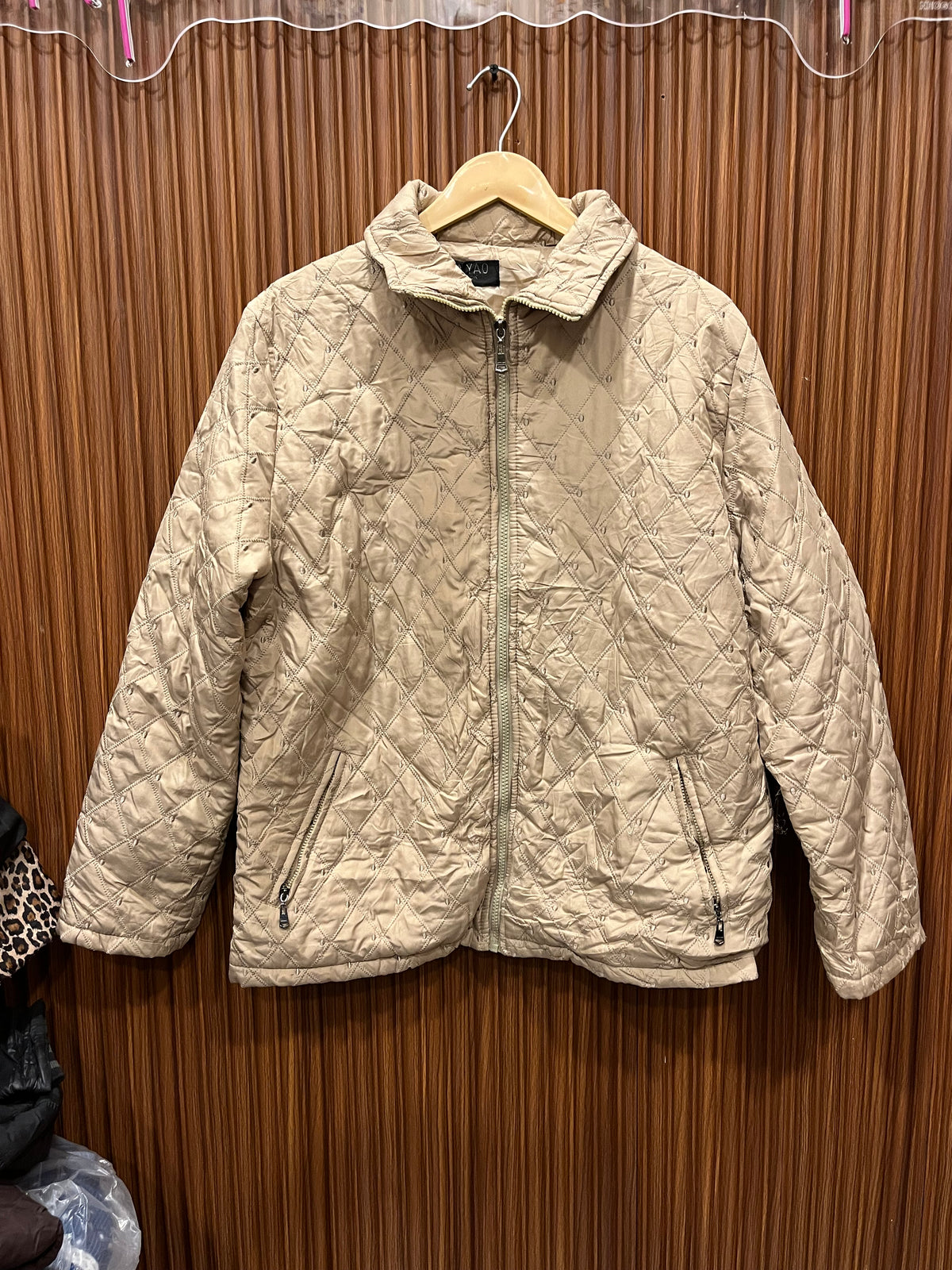 Chest 21 Length 26 | woman branded bumper jacket