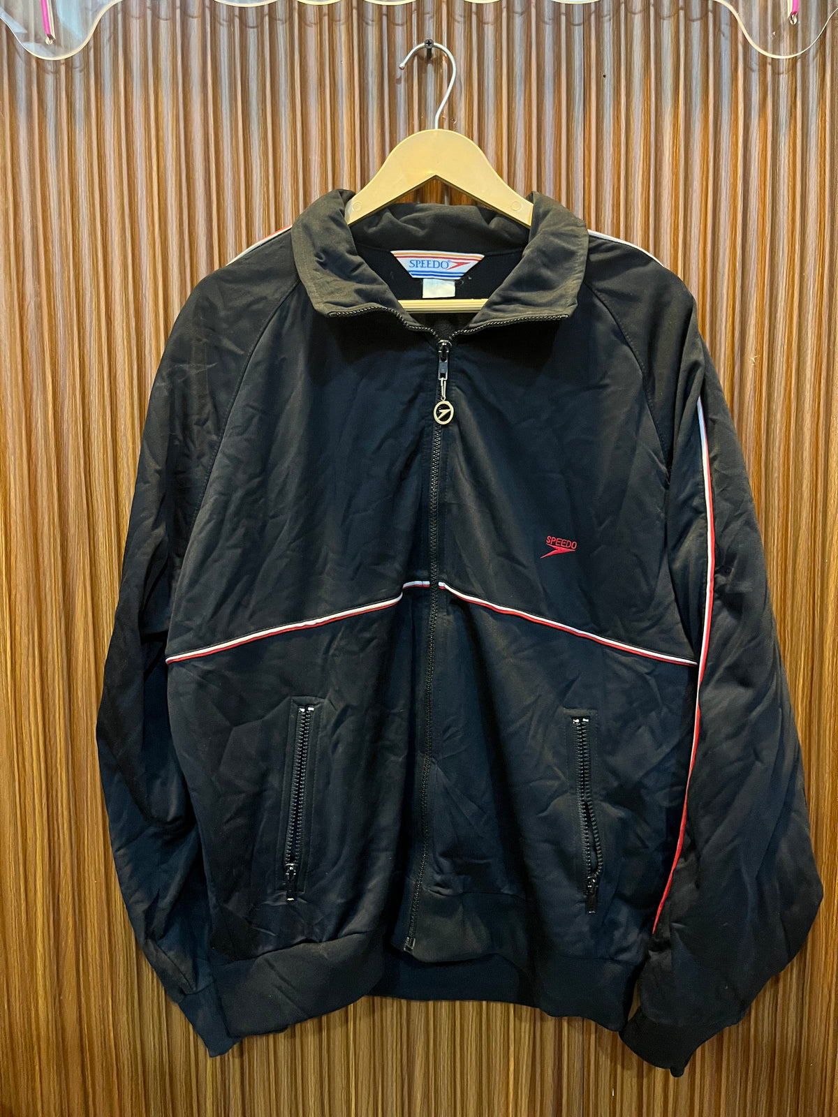Chest 23 Length 27 |  woman branded bumper jacket